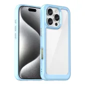 etui outer space case z żelową ramką do iphone 16 pro - niebieskie