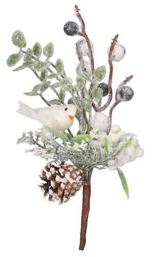 GAŁĄZKA DEKORACYJNA DO STROIKA SZYSZKI Z BROKATEM na Arena.pl