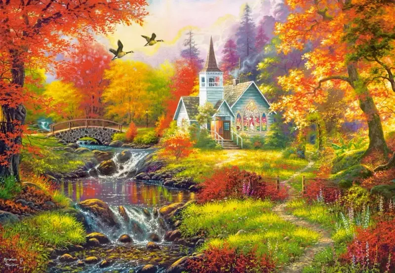 Puzzle 1000 elementów. Jesienne wibracje zdjęcie 2