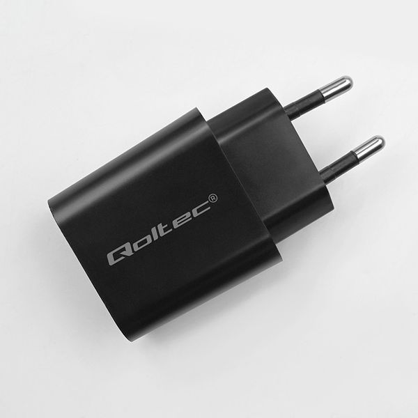Qoltec Ładowarka Super Quick PD | 20W | USB typ C | Czarna zdjęcie 5