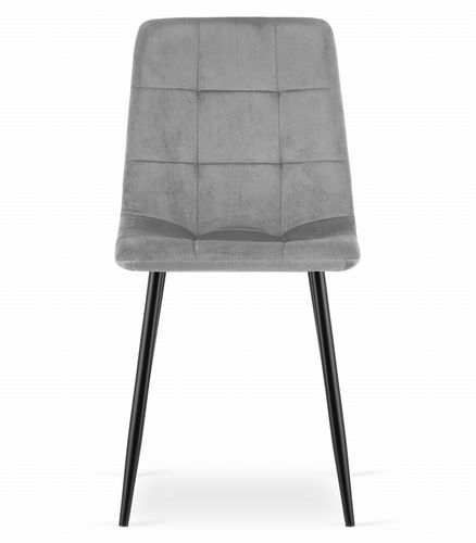 Krzesło KARA - jasny szary aksamit / nogi czarne x 3 na Arena.pl