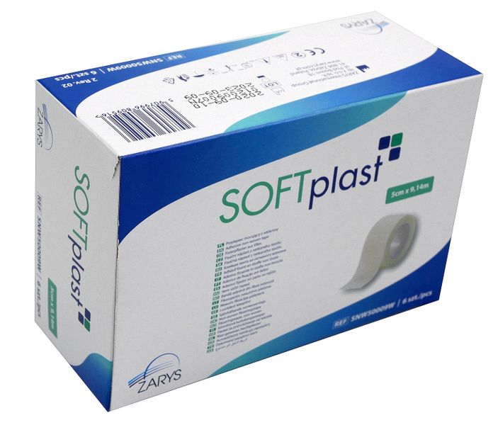 Plaster włókninowy przylepiec 5 cm x 9,14 m 6 sztuk zdjęcie 1