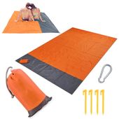 Mata plażowa wodoodporna z pokrowcem koc piknikowy wielofunkcyjny 200x210