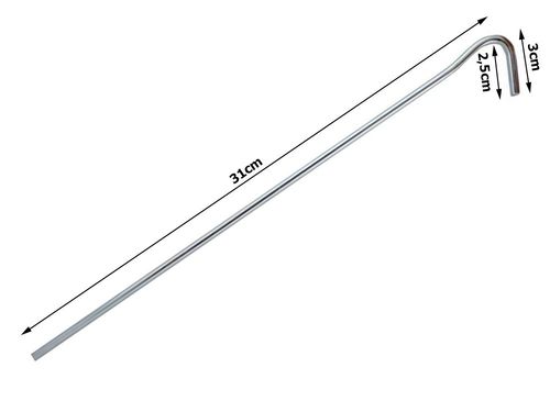 SZPILKI DO NAMIOTU MOCUJĄCE ŚLEDZIE KOTWY STAL 31CM 10SZT HAK HACZYK KOŁKI na Arena.pl