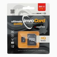 IMRO karta pamięci microSD 32GB 100MB/s class 10 UHS I z adapterem SD