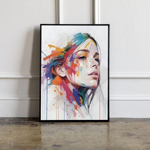 Plakat portret farba abstrakcja 50x70 cm na Arena.pl