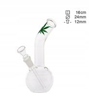 BONGO SZKLANE FAJKA WODNA SZKLANA LEAF 16CM