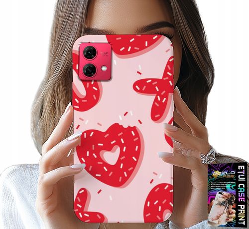 ETUI DO MOTOROLA EDGE 40 NEO - KOBIECE, MODNE WZORY XOXO SERCE + FOLIA na Arena.pl