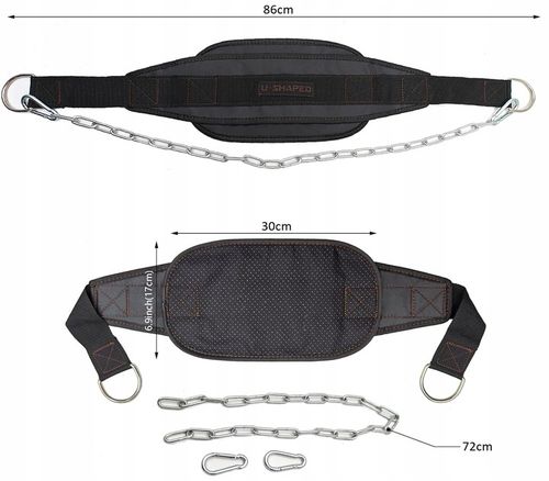 PAS OBCIĄŻENIOWY KULTURYSTYCZNY - DIP BELT na Arena.pl