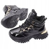 BUTY SPORTOWE ZIMOWE DAMSKIE OCIEPLANE TRAPERY BOTKI ŚNIEGOWCE SUWAKI