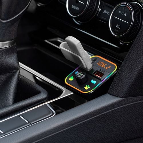 Transmiter FM Bluetooth 5.3 2xUSB SD ładowarka QC Peiying na Arena.pl