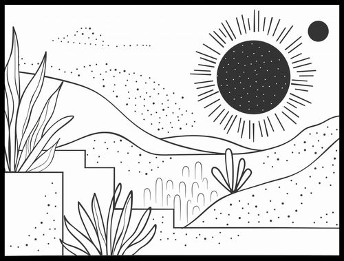 Plakat 80x60cm Linearny Pejzaż na Arena.pl