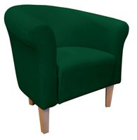 Fotel Milo Mikrofaza 9 zieleń leśna nogi 20 buk