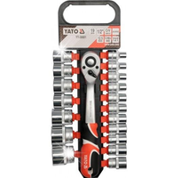 YATO ZESTAW KLUCZY NASADOWYCH NA CLIPIE GRZECHOTKA 19szt 1/2'' 8-32mm