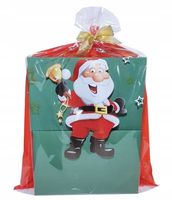 Torby celofan opakowania foliowe na prezenty SŁODYCZE MIKOŁAJ 40x57 25 szt