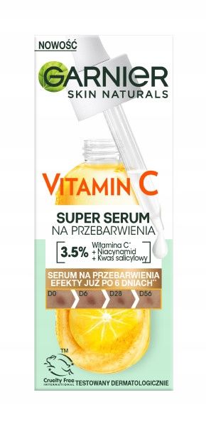 Garnier Serum Do Twarzy Z Witaminą C Zestaw: Dzień, Noc i Z Kwasami AHA BHA zdjęcie 4