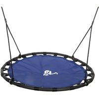 HUŚTAWKA OGRODOWA BOCIANIE GNIAZDO 120CM NIEBIESKA