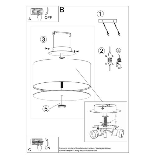 Plafon SKALA 30 czarny na Arena.pl
