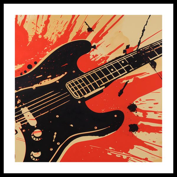 Plakat 60x60cm Gitara Elektryczna zdjęcie 3