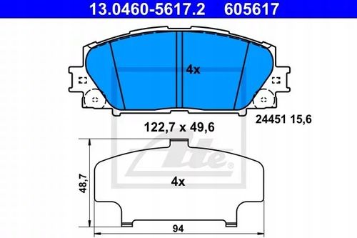 KLOCKI HAM PRZOD TOYOTA PRIUS 09- ATE na Arena.pl