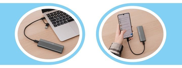 Obudowa na dysk SSD NVME PCIe M.2 USB-C 3.2 GEN2 Adapter Kieszeń M2 Reagle zdjęcie 8