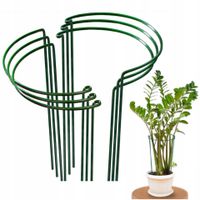 Podpórki ogrodowe metalowe 6 szt zielone do kwiatów i roślin pnących 40 cm