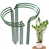 Podpórki ogrodowe metalowe 6 szt zielone do kwiatów i roślin pnących 40 cm