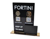 Tabliczka z plexi z nadrukiem UV i złotymi elementami