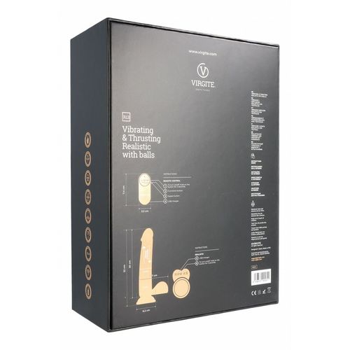 Realistyczne dildo Virgite R13 Czarny 20 cm na Arena.pl