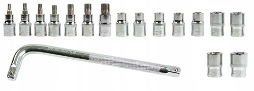 KLUCZE NASADOWE TORX 1/2" 17szt E10 - E24 na Arena.pl