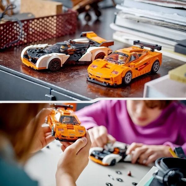 LEGO Speed Champions 2 x samochód McLaren Solus i F1 LM 76918 Auto Wyścig zdjęcie 12