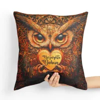 Poduszka dla Babci - Sowa Niezwykła Babcia Tył poduszki: - Seledynowy