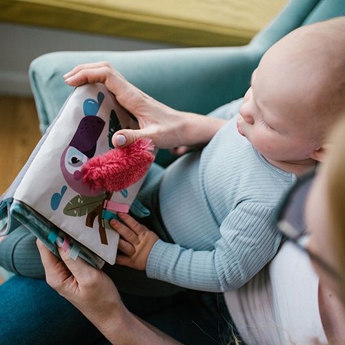 BABYONO KSIĄŻECZKA SENSORYCZNA KONTRASTOWA GRYZAK SZELEŚCIK METKI 0m+ 1564 zdjęcie 11