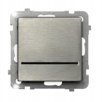 ŁĄCZNIK POJEDYNCZY Z PODŚWIETLENIEM OSPEL SONATA ŁP-1RMS/m/37 STAL INOX