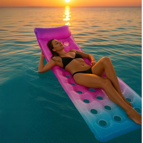 MATERAC do pływania dmuchany duży HAMAK LEŻAK WODNY na basen plażę wode na Arena.pl