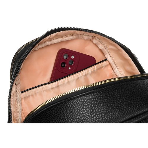 czarny plecak damski skóra ekologiczna z kieszeniami - rovicky na Arena.pl