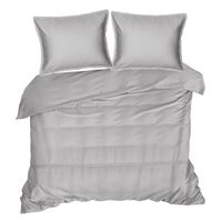 Pościel satyna bawełniana 160X200 70X80X2 koronka RETRO5 szara