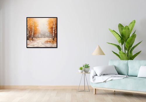 Plakat 70x70cm Jesienne Brzozy na Arena.pl