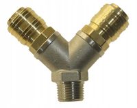 ROZDZIELACZ POWIETRZA PNEUMATYCZNY TRÓJNIK 1/2 2x SZYBKOZŁĄCZE RQS