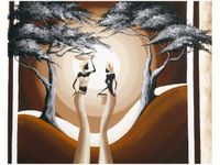 40X50CM SPACER O ZACHODZIE SŁOŃCA OBRAZ