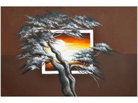 120CM 80CM OBRAZ ŚCIENNY DRZEWO TLE ZACHODZĄCEGO SŁOŃCA