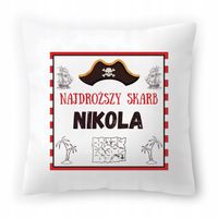 Poduszka Biała 40X40 Cm Dla Nikoli Córki Dziecka Z Nadrukiem Ze Zdjęciem