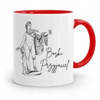 Kubek Czerwony Dla Przyjaciela Boski Przyjaciel Z Nadrukiem Ze Zdjęciem