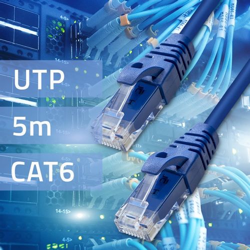 Qoltec Kabel Patchcord UTP CAT6 2 x RJ-45 5m High speed Gold na Arena.pl