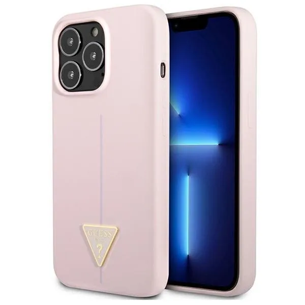 Etui Guess Silicone Triangle na iPhone 13 Pro Max - fioletowe zdjęcie 1