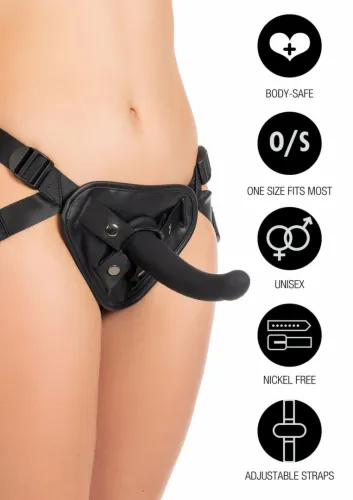 inferno back support vegan leather strap-on z regulacją i ringami na Arena.pl