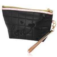 Kosmetyczka pikowana LOVE czarna