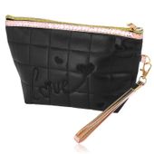 Kosmetyczka pikowana LOVE czarna