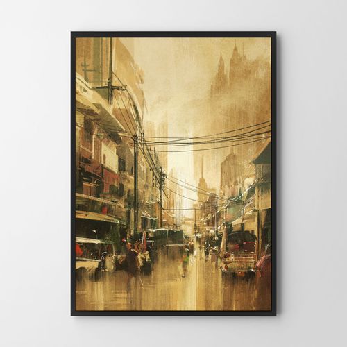 Plakat miasto abstrakcja 70x100 cm na Arena.pl