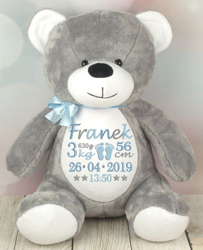 MIŚ PLUSZOWY DUŻY PREZENT CHRZEST HAFT METRYCZKA na Arena.pl